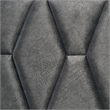 Pemberly Row Eastern King Hexagon Upholstered Panel Bed in White