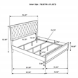 Pemberly Row Eastern King Hexagon Upholstered Panel Bed in White