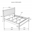 Pemberly Row California King Hexagon Upholstered Panel Bed in White