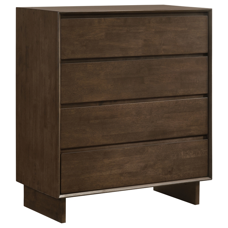 Pemberly Row 5-Piece Eastern King Platform Bedroom Set in Warm Brown