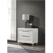 Pemberly Row Italian 2-Drawer Nightstand Bedside Table in White
