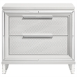 Pemberly Row Italian 2-Drawer Nightstand Bedside Table in White