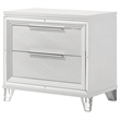 Pemberly Row Italian 2-Drawer Nightstand Bedside Table in White