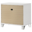 Pemberly Row Italian 2-Drawer Nightstand Bedside Table in White