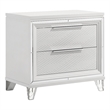Pemberly Row Italian 2-Drawer Nightstand Bedside Table in White