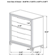 Pemberly Row Modern Italian 5-Drawer Chest of Drawers in White