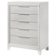 Pemberly Row Modern Italian 5-Drawer Chest of Drawers in White