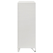Pemberly Row Modern Italian 5-Drawer Chest of Drawers in White