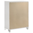 Pemberly Row Modern Italian 5-Drawer Chest of Drawers in White