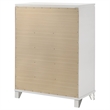Pemberly Row Modern Italian 5-Drawer Chest of Drawers in White