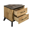 Pemberly Row 4-Piece Eastern King Mid-Century Bedroom Set in Natural Pine