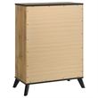 Pemberly Row 5-Piece Eastern King Mid-Century Bedroom Set in Natural Pine