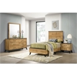 Pemberly Row 4-Piece Twin Mid-Century Bedroom Set in Natural Pine