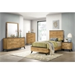 Pemberly Row 5-Piece Twin Mid-Century Bedroom Set in Natural Pine