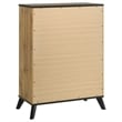 Pemberly Row 5-Piece Twin Mid-Century Bedroom Set in Natural Pine