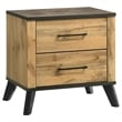 Pemberly Row 5-Piece Twin Mid-Century Bedroom Set in Natural Pine