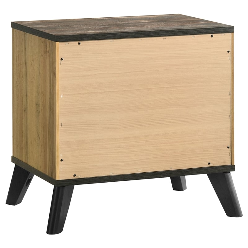 Pemberly Row 5-Piece Twin Mid-Century Bedroom Set in Natural Pine