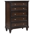 Pemberly Row 5-Piece Four Poster Eastern King Bedroom Set in Dark Oak