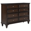 Pemberly Row 5-Piece Four Poster Eastern King Bedroom Set in Dark Oak