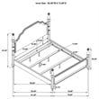 Pemberly Row 63 Inch Four Poster California King Bed in Dark Oak