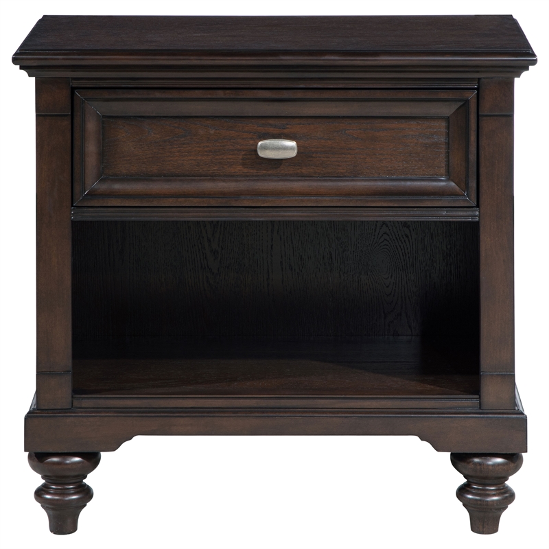 Pemberly Row 4-Piece Four Poster California King Bedroom Set in Dark Oak