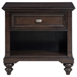 Pemberly Row 4-Piece Four Poster California King Bedroom Set in Dark Oak