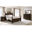 Pemberly Row 4-Piece Four Poster Queen Bedroom Set in Dark Oak