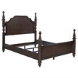 Pemberly Row 4-Piece Four Poster Queen Bedroom Set in Dark Oak