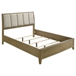 Pemberly Row 4-Piece Queen Upholstered Bedroom Set in Natural Pine