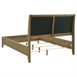 Pemberly Row 4-Piece Queen Upholstered Bedroom Set in Natural Pine