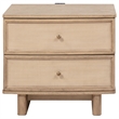 Pemberly Row 4-Piece Queen Coastal Platform Bedroom Set in Beige Oak