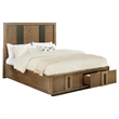Pemberly Row California King Storage Bed with 2 Drawers in Ash Brown