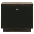 Pemberly Row 2-Drawer Fluted Nightstand Bedside Table in Ash Brown