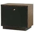 Pemberly Row 2-Drawer Fluted Nightstand Bedside Table in Ash Brown