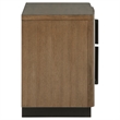 Pemberly Row 2-Drawer Fluted Nightstand Bedside Table in Ash Brown