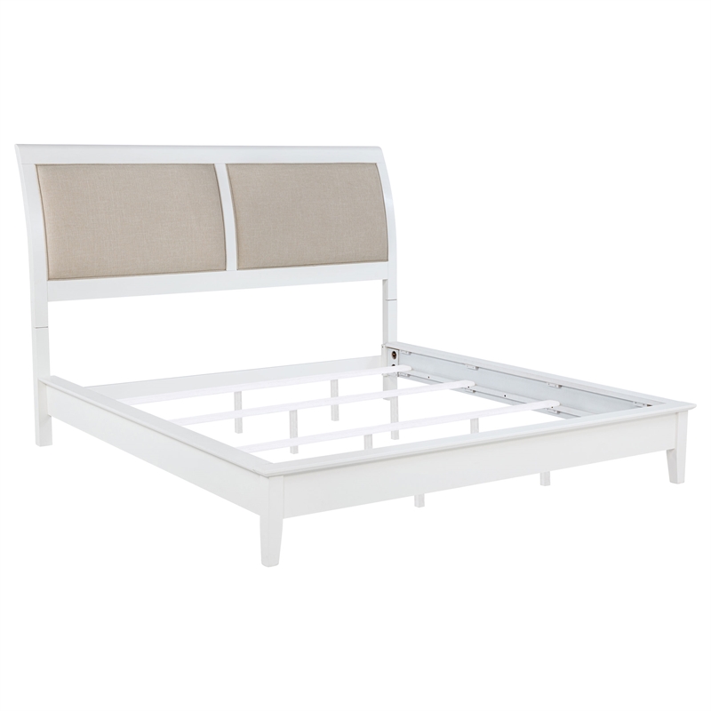 Pemberly Row 5-Piece Eastern King Coastal Bedroom Set in White