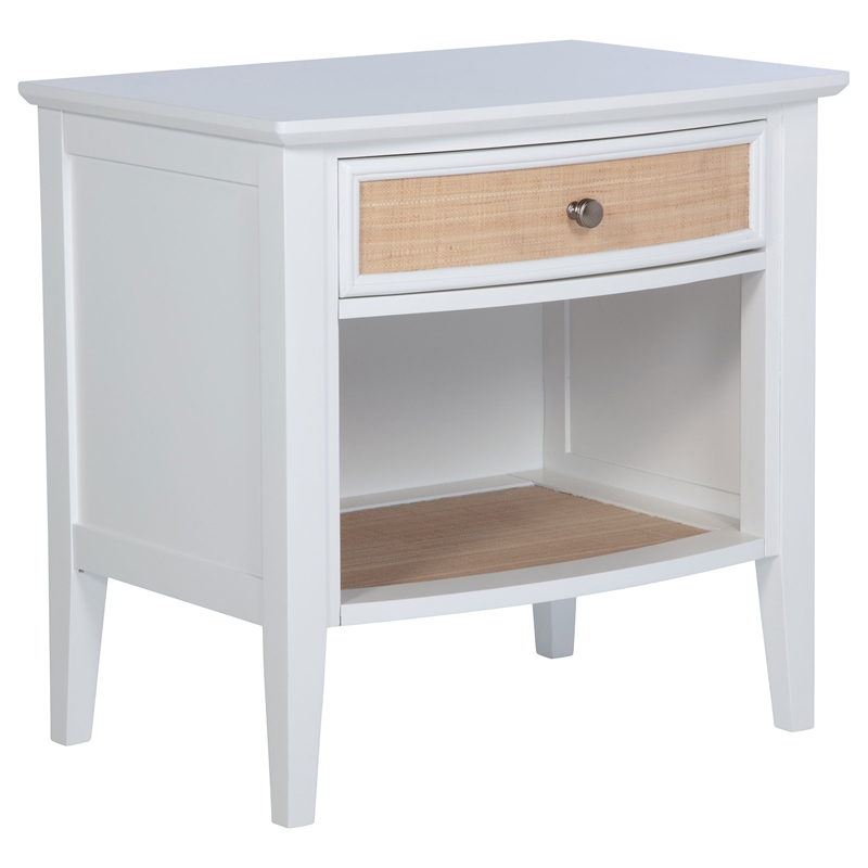 Pemberly Row 4-Piece Queen Coastal Platform Bedroom Set in White
