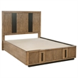 Pemberly Row 5-Piece Queen Fluted Storage Bedroom Set in Ash Brown