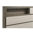 Pemberly Row California King Bed with Bookcase Headboard in Grey Oak