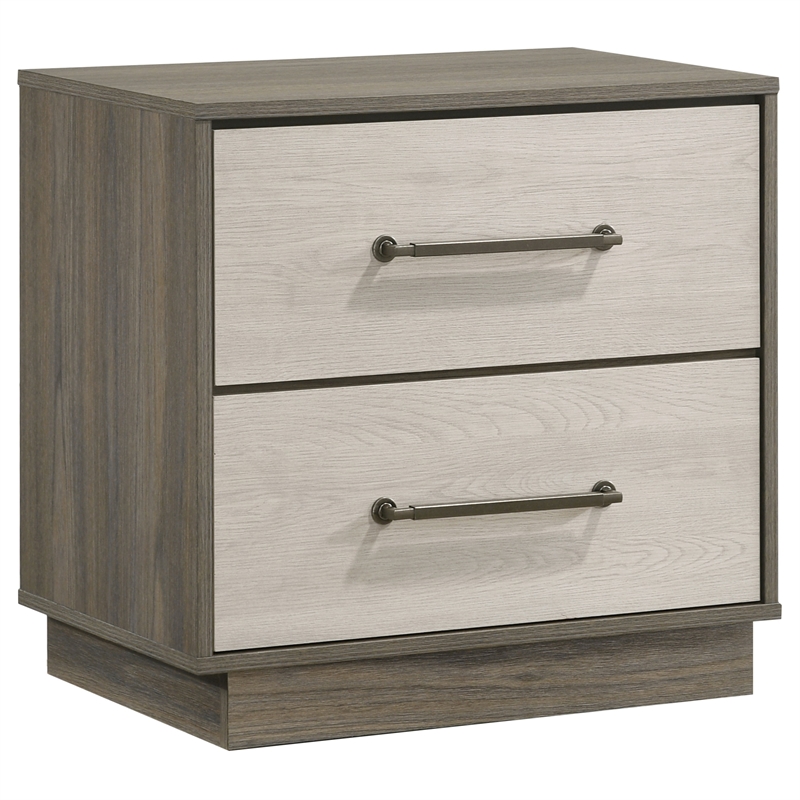 Pemberly Row 4-Piece California King Bookcase Bedroom Set in Grey Oak