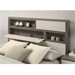 Pemberly Row 4-Piece California King Bookcase Bedroom Set in Grey Oak
