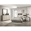 Pemberly Row 4-Piece California King Bookcase Bedroom Set in Grey Oak