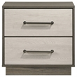 Pemberly Row Modern 2-Drawer Nightstand Bedside Table in Grey Oak