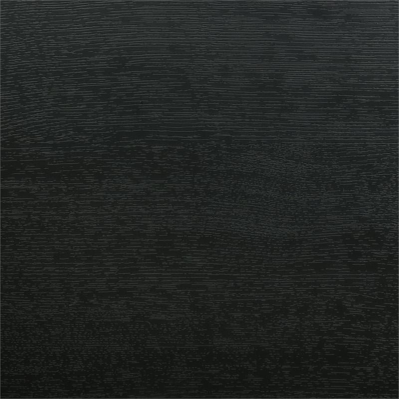 Pemberly Row Mid-Century Queen Panel Bed in Black and Charcoal