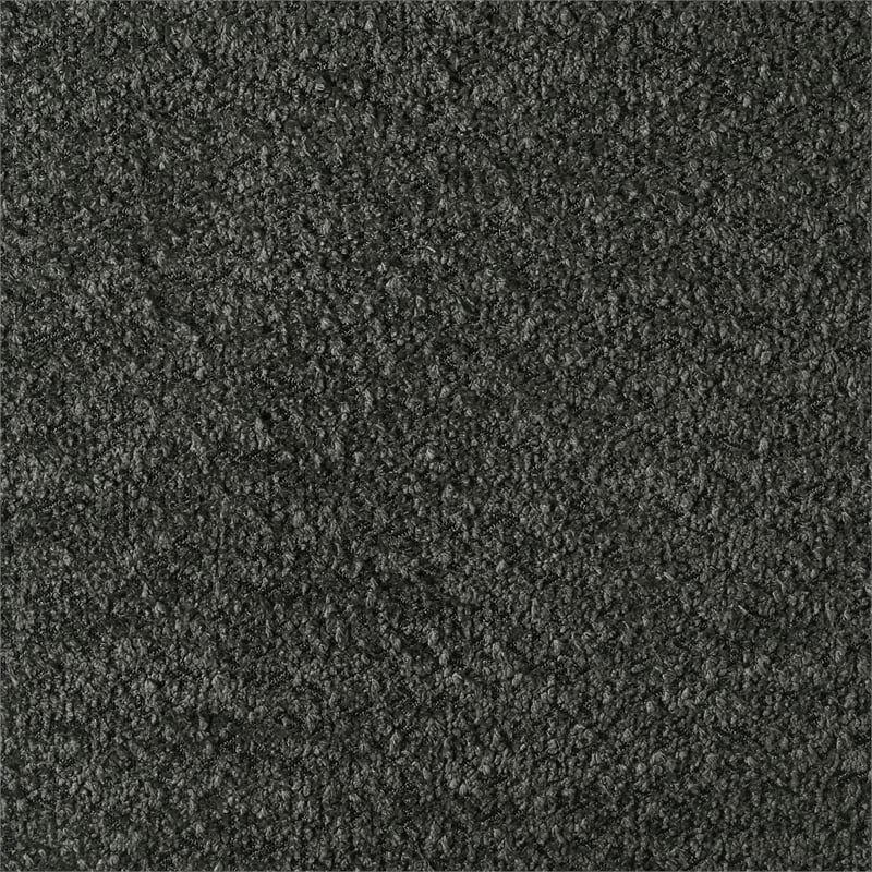 Pemberly Row Mid-Century Queen Panel Bed in Black and Charcoal