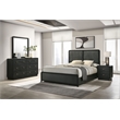 Pemberly Row 4-Piece Mid-Century Modern Queen Bedroom Set in Black