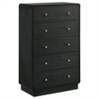 Pemberly Row 5-Piece Mid-Century Modern Queen Bedroom Set in Black