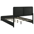 Pemberly Row 5-Piece Mid-Century Modern Queen Bedroom Set in Black