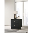 Pemberly Row Modern 2-Drawer Nightstand Bedside Table in Black