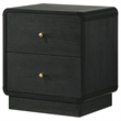 Pemberly Row Modern 2-Drawer Nightstand Bedside Table in Black